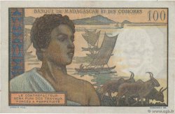 100 Francs - 20 Ariary MADAGASCAR  1961 P.052 MBC+