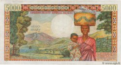 5000 Francs - 1000 Ariary MADAGASCAR  1966 P.060a q.BB