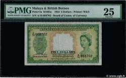 5 Dollars MALAYA y BRITISH BORNEO  1953 P.02a RC+