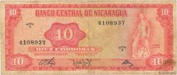 10 Cordobas NICARAGUA  1972 P.123 B+