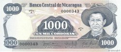 1000 Cordobas NICARAGUA  1985 P.143 FDC