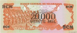 20000 Cordobas sur 20 Cordobas NICARAGUA  1987 P.147 NEUF