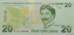 20 Lira TURKEY  2009 P.224a UNC
