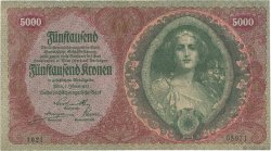 5000 Kronen AUSTRIA  1922 P.079 MBC+