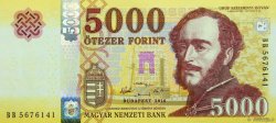 5000 Forint HUNGARY  2016 P.New UNC