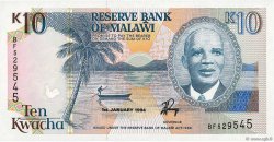 10 Kwacha MALAWI  1994 P.25c