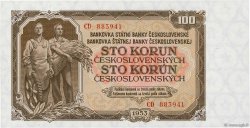 100 Korun TSCHECHOSLOWAKEI  1953 P.086a ST