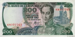 200 Pesos Oro COLOMBIA  1975 P.417b EBC