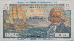 5 Francs Bougainville SAINT PIERRE ET MIQUELON  1950 P.22 NEUF