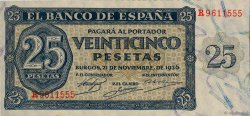 25 Pesetas SPAIN  1936 P.099a UNC-
