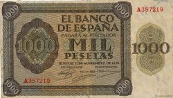 1000 Pesetas ESPAGNE  1936 P.103a TB