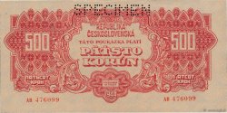 500 Korun Spécimen CECOSLOVACCHIA  1944 P.049s AU