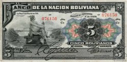 5 Bolivianos BOLIVIEN  1911 P.105a SS