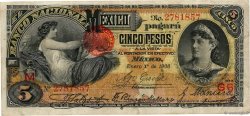 5 Pesos MEXICO  1913 PS.0257c fSS