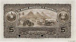 5 Pesos Spécimen GUATEMALA  1919 PS.117s UNC-