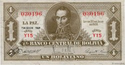 1 Boliviano BOLIVIEN  1928 P.128c fST