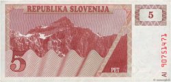 5 Tolarjev SLOVENIA  1990 P.03a BB