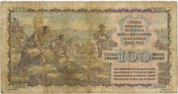 100 Dinara YUGOSLAVIA  1953 P.068 RC+