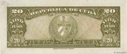 20 Pesos CUBA  1958 P.080b SPL