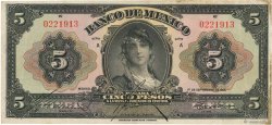 5 Pesos MEXICO  1925 P.021a BC+