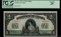 1 Dollar CANADA  1917 P.032a VF