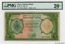 5 Pounds LIBIA  1955 P.21 q.MB