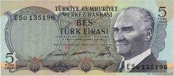 5 Lira TURKEY  1968 P.179