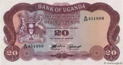 20 Shillings UGANDA  1966 P.03a FDC