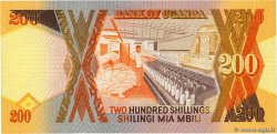 200 Shillings UGANDA  1987 P.32a AU