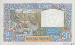 20 Francs TRAVAIL ET SCIENCE Petit numéro FRANCIA  1939 F.12.01 MBC+