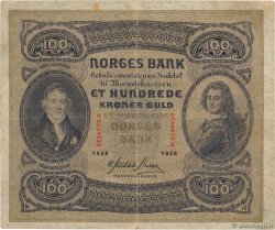 100 Kroner NORVÈGE  1938 P.10c MB