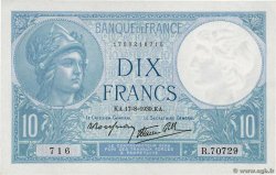 10 Francs MINERVE modifié FRANKREICH  1939 F.07.05