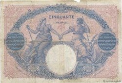 50 Francs BLEU ET ROSE FRANCE  1907 F.14.20 pr.TB