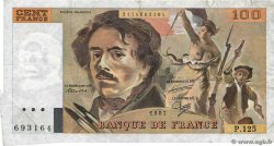 100 Francs DELACROIX modifié Fauté FRANCE  1987 F.69.11