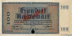 100 Reichsmark Spécimen GERMANIA Munich 1924 PS.0942s SPL+