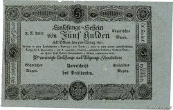 5 Gulden / 20 Gulden AUSTRIA  1811 P.A046b/48b XF