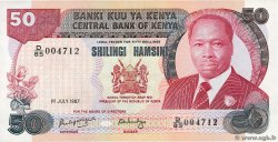 50 Shillings Fauté KENYA  1987 P.22d q.FDC