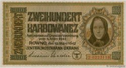 200 Karbowanez UKRAINE  1942 P.056 UNC
