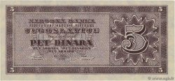5 Dinara YUGOSLAVIA  1950 P.067Ra UNC