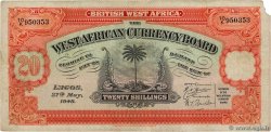 20 Shillings AFRIQUE OCCIDENTALE BRITANNIQUE  1948 P.08b B