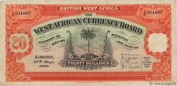 20 Shillings AFRIQUE OCCIDENTALE BRITANNIQUE  1948 P.08b TB