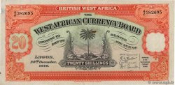 20 Shillings BRITISH WEST AFRICA  1948 P.08b VF