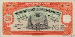 20 Shillings BRITISH WEST AFRICA  1949 P.08b VF+