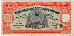 20 Shillings Faux ÁFRICA OCCIDENTAL BRITÁNICA  1934 P.08ax SC