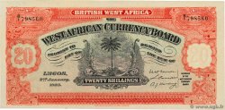 20 Shillings Faux AFRIQUE OCCIDENTALE BRITANNIQUE  1928 P.08ax SPL