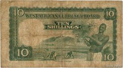 10 Shillings BRITISH WEST AFRICA  1953 P.09a VG