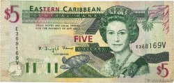 5 Dollars EAST CARIBBEAN STATES  1994 P.31v BC+