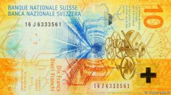 10 Francs SUISSE  2016 P.75c FDC