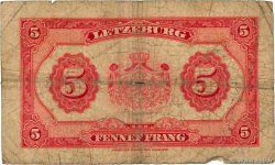 5 Francs LUXEMBOURG  1944 P.43b G