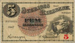 5 Kronor SWEDEN  1947 P.33ad F